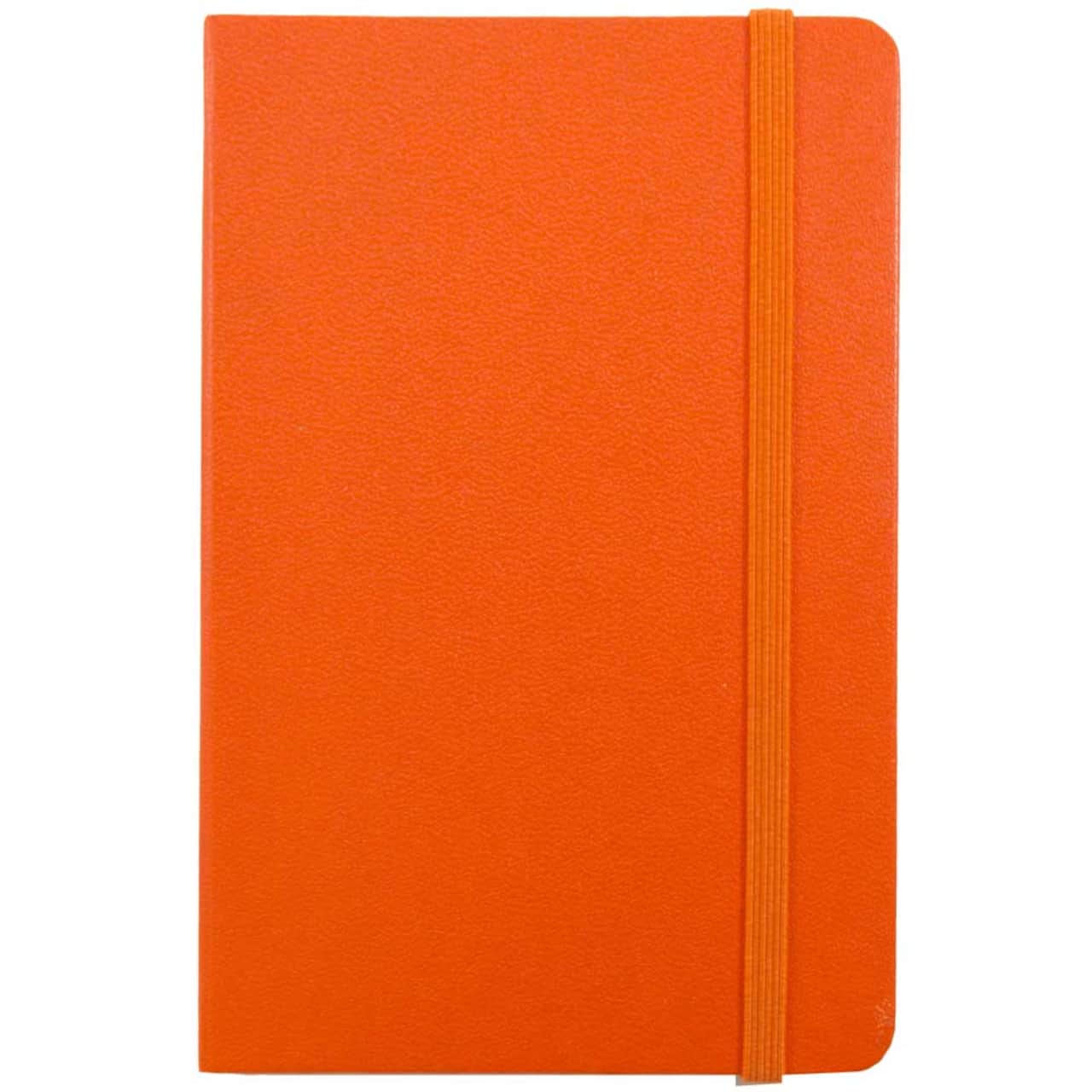 JAM Paper Travel Size Hardcover Notebook with Elastic Band